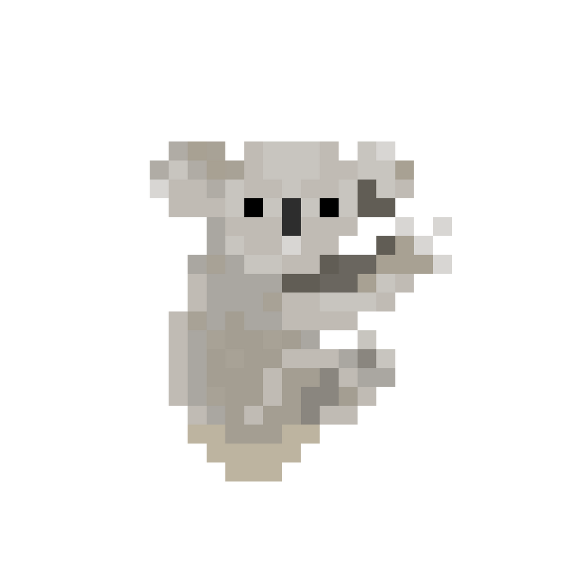 Cute pixel koala